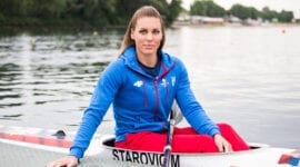 Milica Starović u kajku vezba za olimpijske igre